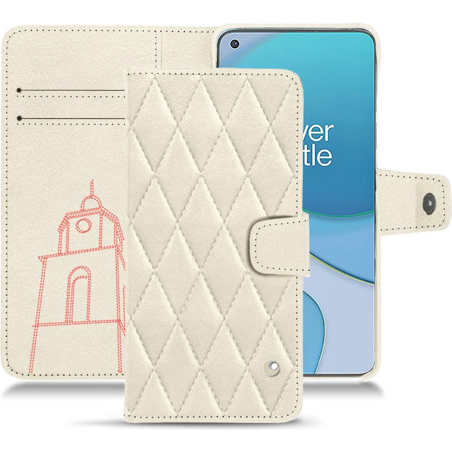Noreve Lederschutzhülle Wallet (OnePlus 8T), Smartphone Hülle, Weiss