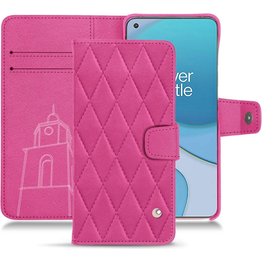 Noreve Lederschutzhülle Wallet (OnePlus 8T), Smartphone Hülle, Rosa
