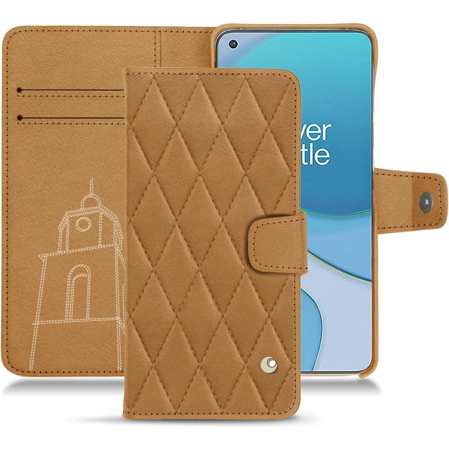 Noreve Lederschutzhülle Wallet (OnePlus 8T), Smartphone Hülle, Braun