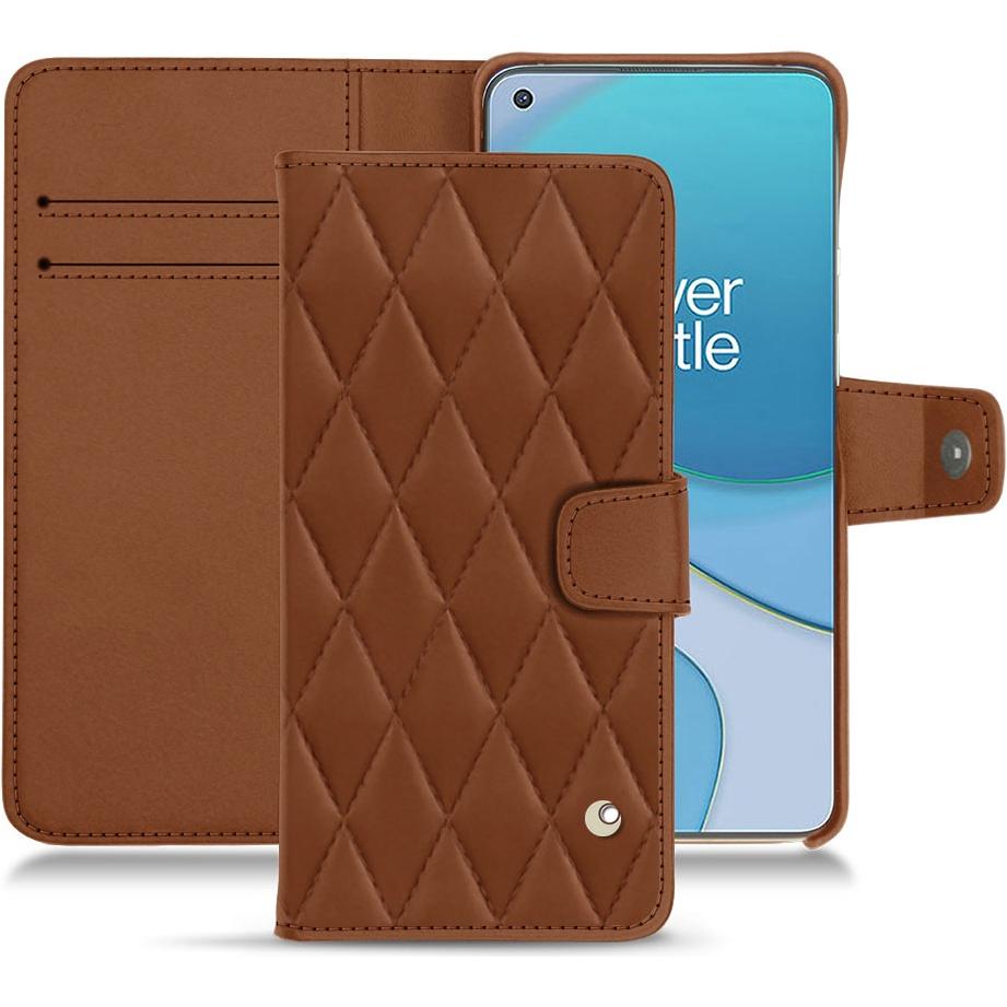 Noreve Lederschutzhülle Wallet (OnePlus 8T), Smartphone Hülle, Braun