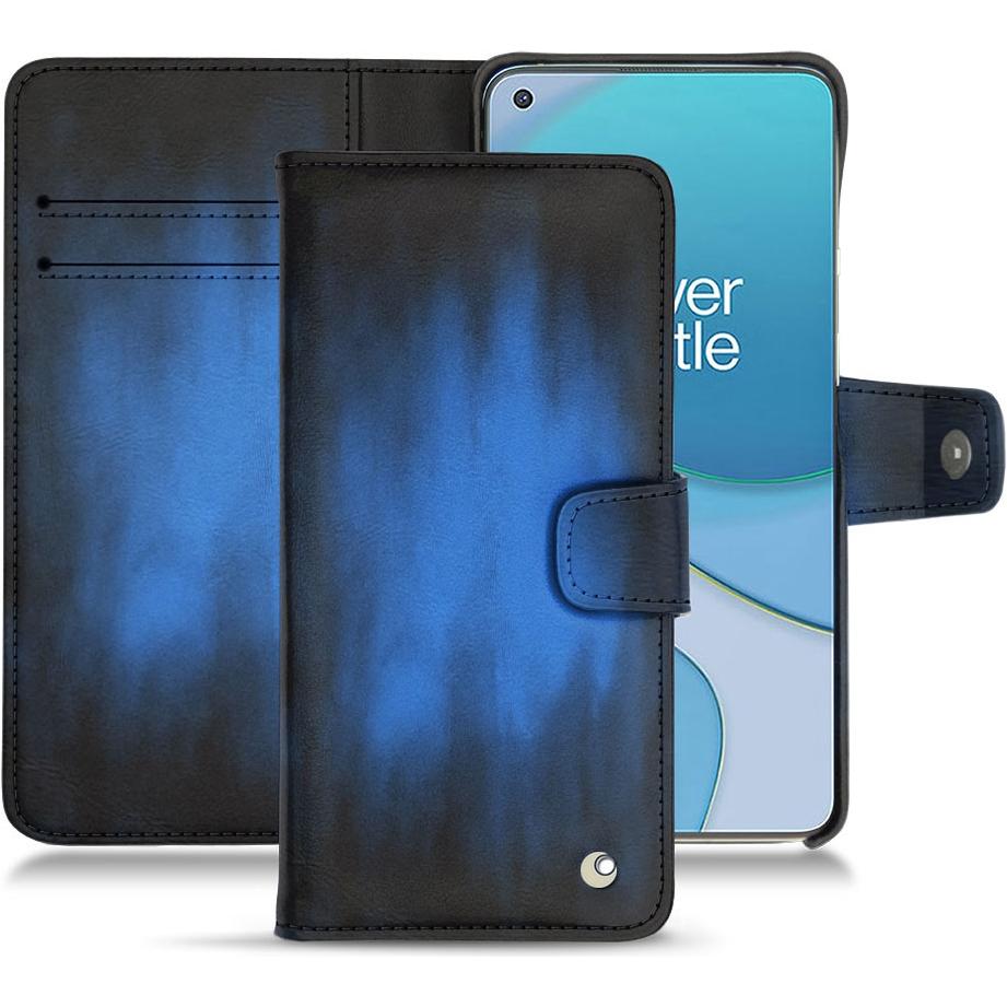 Noreve Lederschutzhülle Wallet (OnePlus 8T), Smartphone Hülle, Blau
