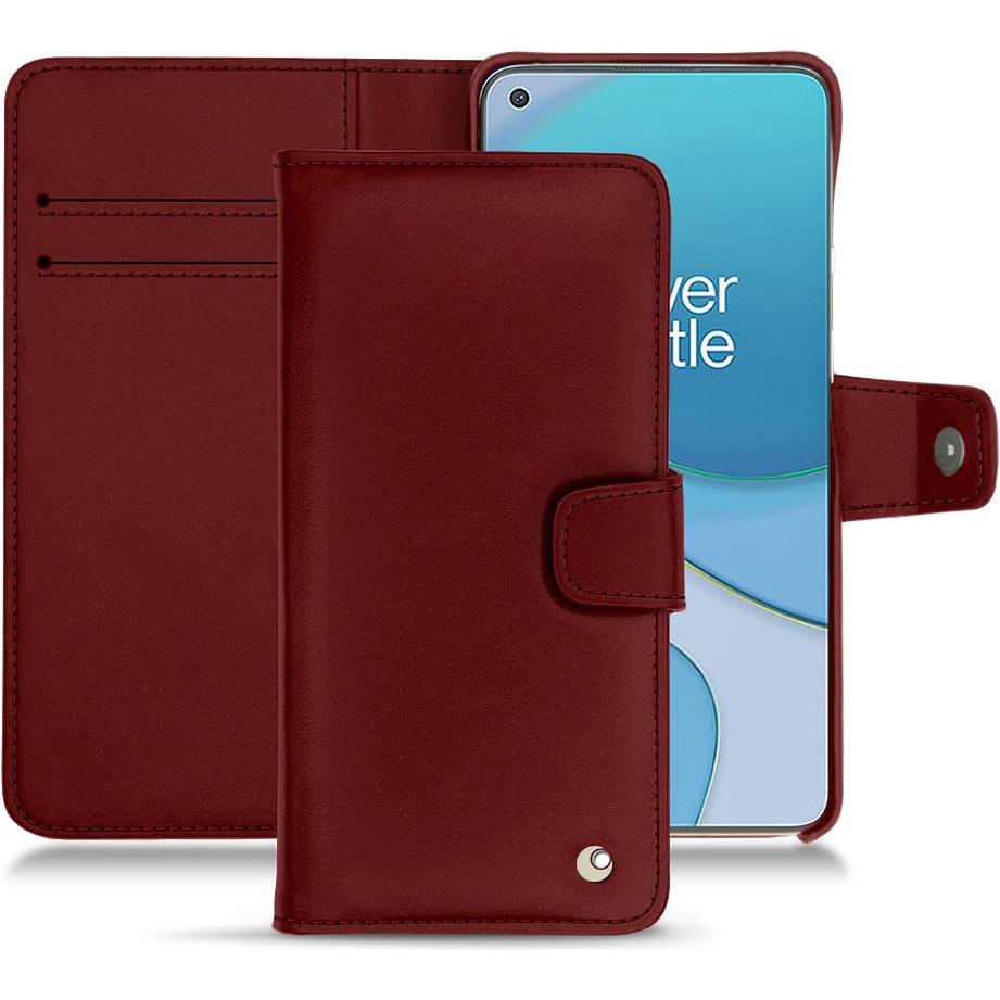 Noreve Lederschutzhülle Wallet (OnePlus 8T), Smartphone Hülle, Rot