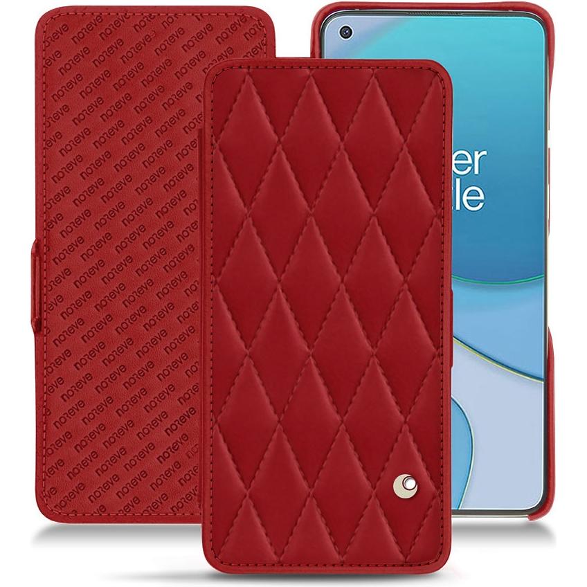 Noreve Lederschutzhülle horizontal (OnePlus 8T), Smartphone Hülle, Rot