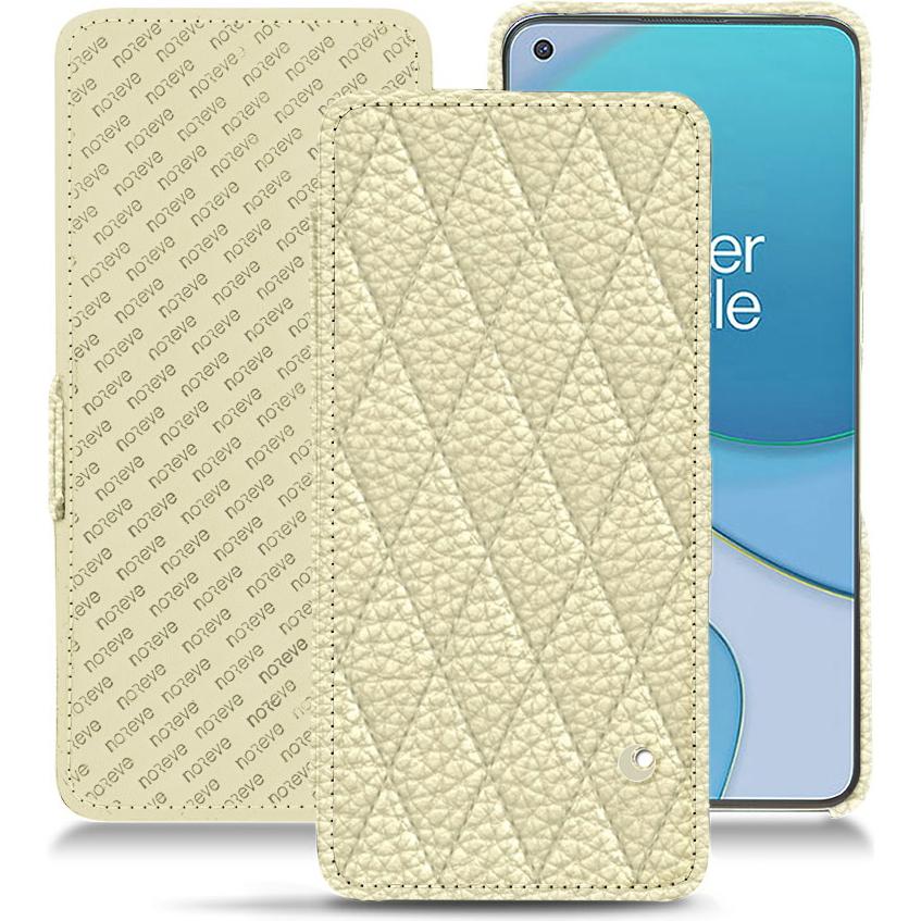 Noreve Lederschutzhülle horizontal (OnePlus 8T), Smartphone Hülle, Weiss