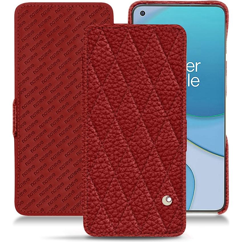 Noreve Lederschutzhülle horizontal (OnePlus 8T), Smartphone Hülle, Rot