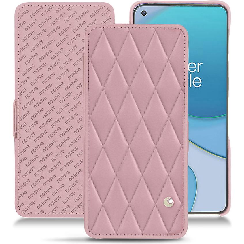 Noreve Lederschutzhülle horizontal (OnePlus 8T), Smartphone Hülle, Rosa