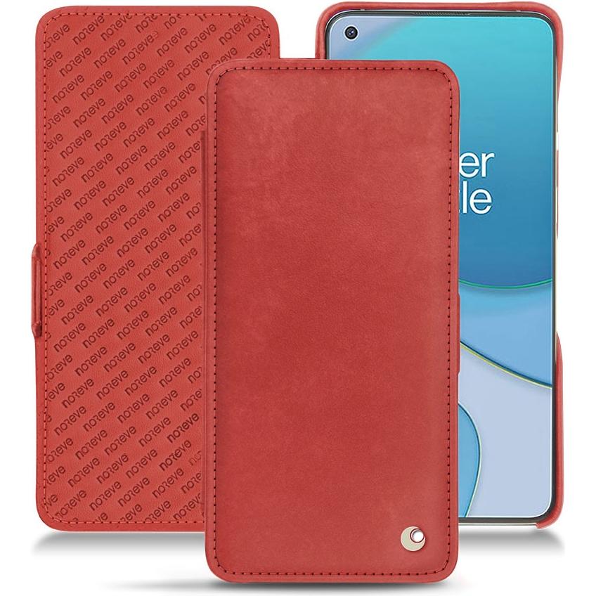 Noreve Lederschutzhülle horizontal (OnePlus 8T), Smartphone Hülle, Rot