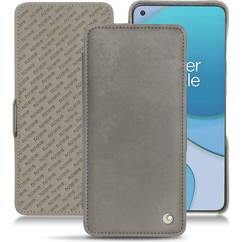 Noreve Lederschutzhülle horizontal (OnePlus 8T), Smartphone Hülle, Grau