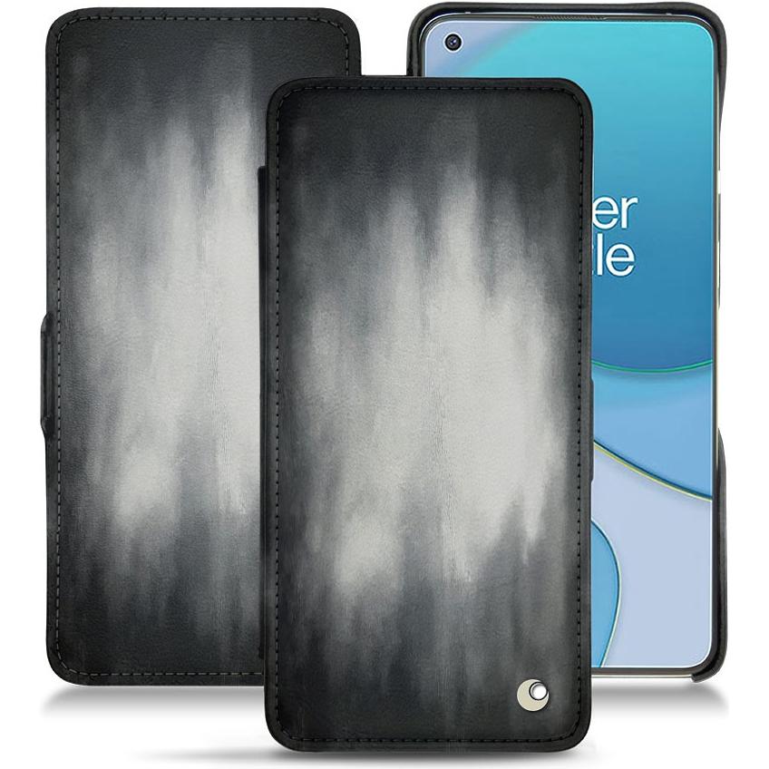 Thumbnail - Noreve Lederschutzhülle horizontal (OnePlus 8T), Smartphone Hülle, Grau