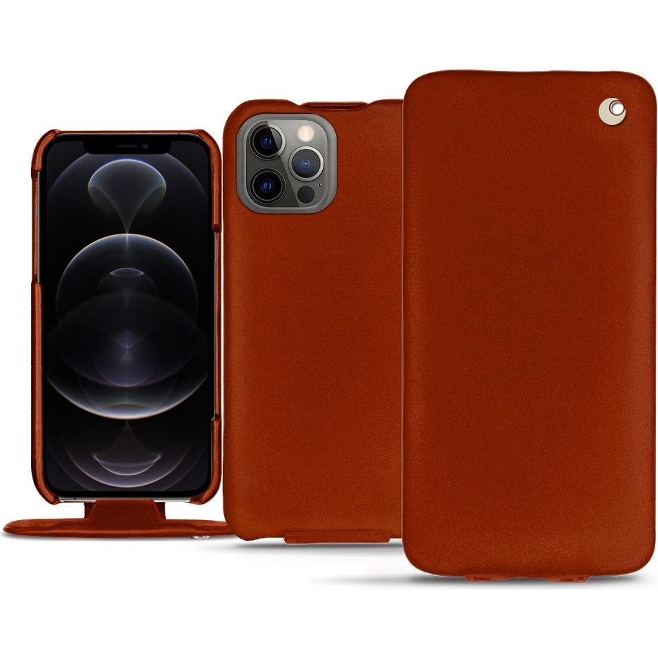 Thumbnail - Noreve Lederschutzhülle vertikal (Apple iPhone 12 Pro), Smartphone Hülle, Orange