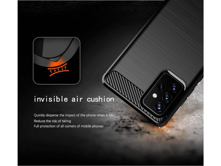 Produktbild Screenguard Samsung Galaxy A72 Hülle Carbon Brushed Soft TPU (Samsung Galaxy A72)