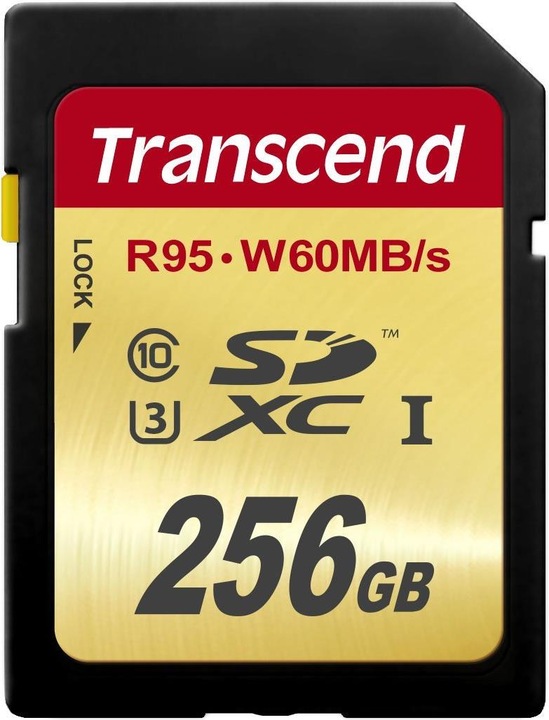 Actual product image Transcend SDXC Ultimate U3 (256 GB, SDXC, U3, UHS-I)