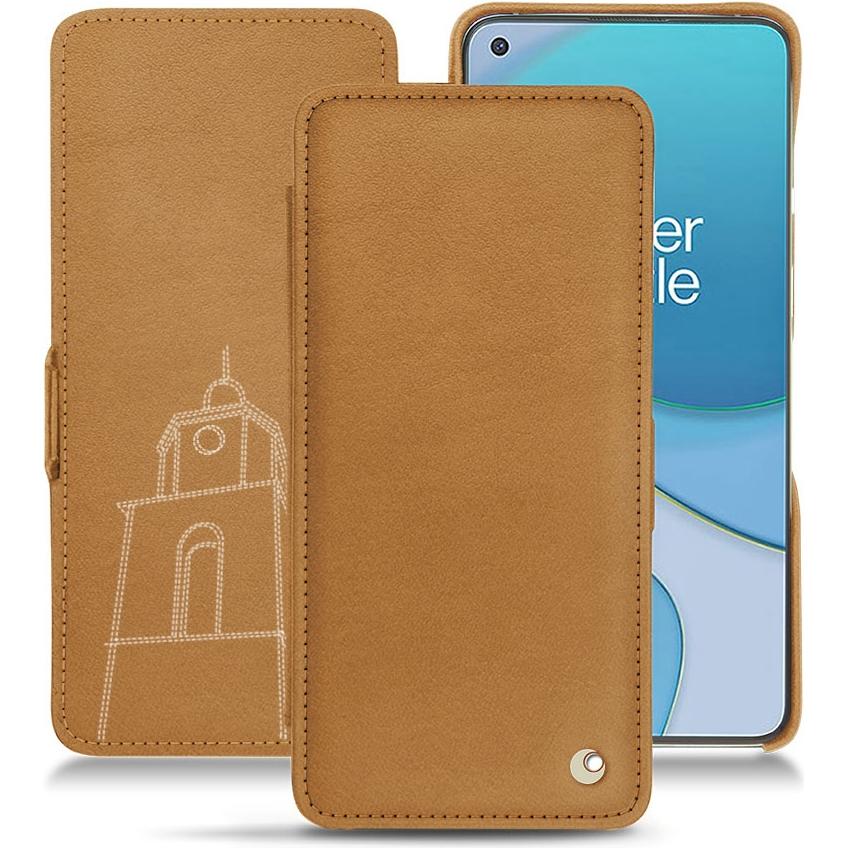 Noreve Lederschutzhülle horizontal (OnePlus 8T), Smartphone Hülle, Braun