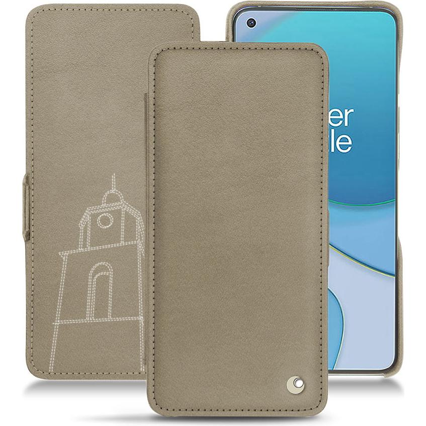 Noreve Lederschutzhülle horizontal (OnePlus 8T), Smartphone Hülle, Beige