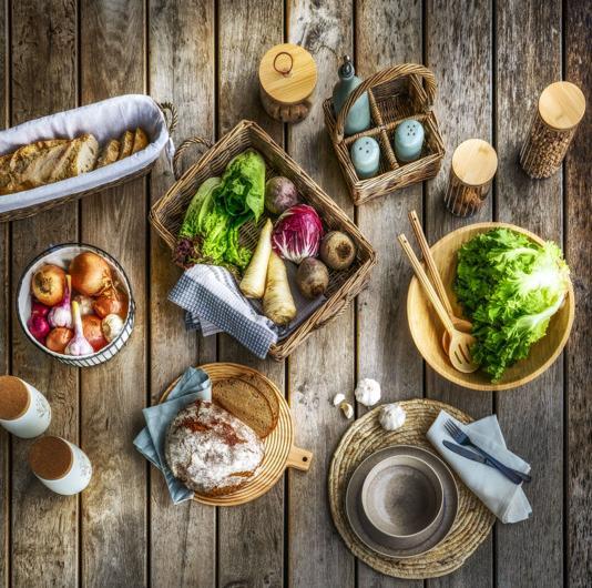 Produktbild Zeller Present Brotkorb m. Beutel, Metall/Baumwolle, schwarz