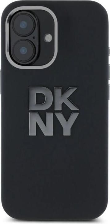 Actual product image DKNY DKHCP16SSMCBSK iPhone 16 6.1" czarny/black hardcase Liquid Silicone Metal Logo (Apple iPhone 16)