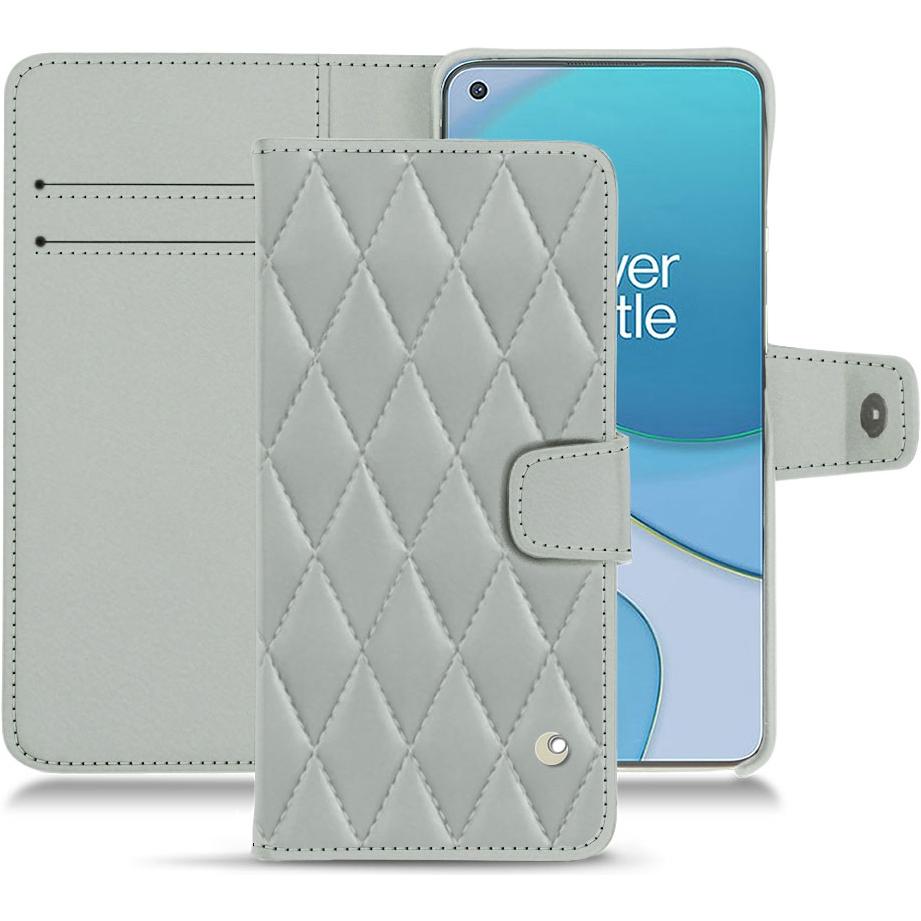 Noreve Lederschutzhülle Wallet (OnePlus 8T), Smartphone Hülle, Grau