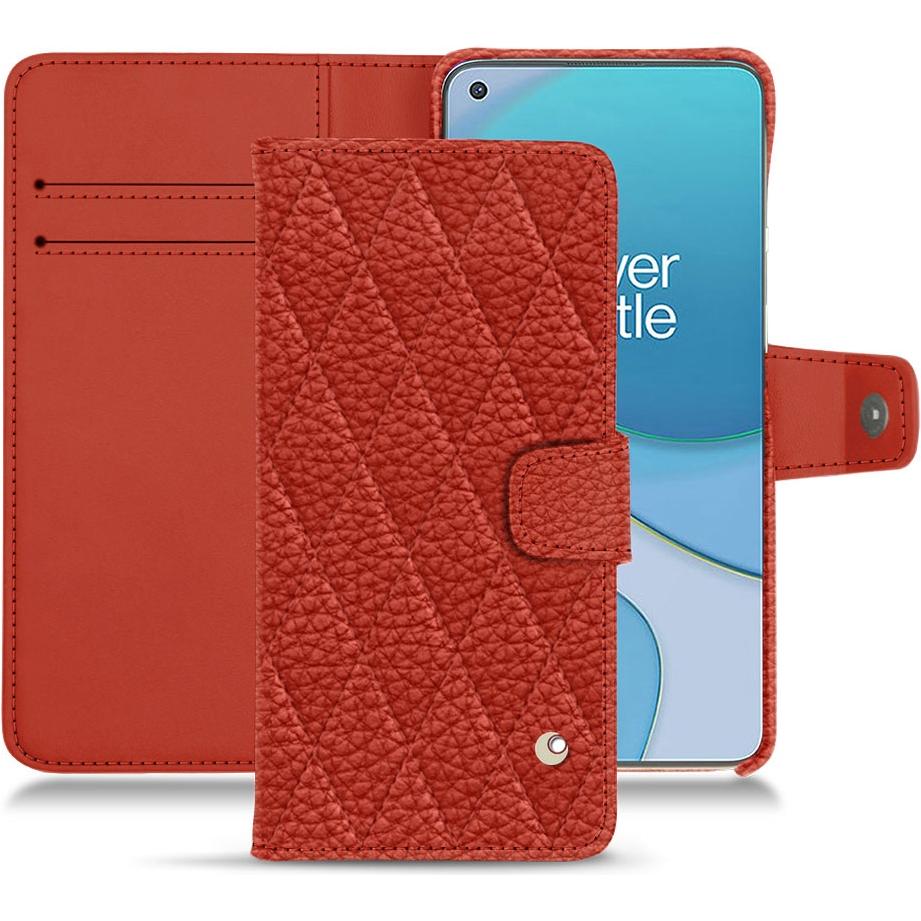 Noreve Lederschutzhülle Wallet (OnePlus 8T), Smartphone Hülle, Orange