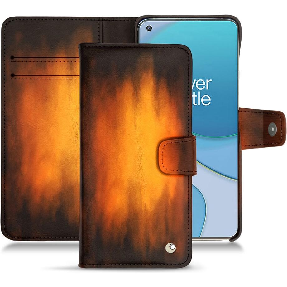 Noreve Lederschutzhülle Wallet (OnePlus 8T), Smartphone Hülle, Violett