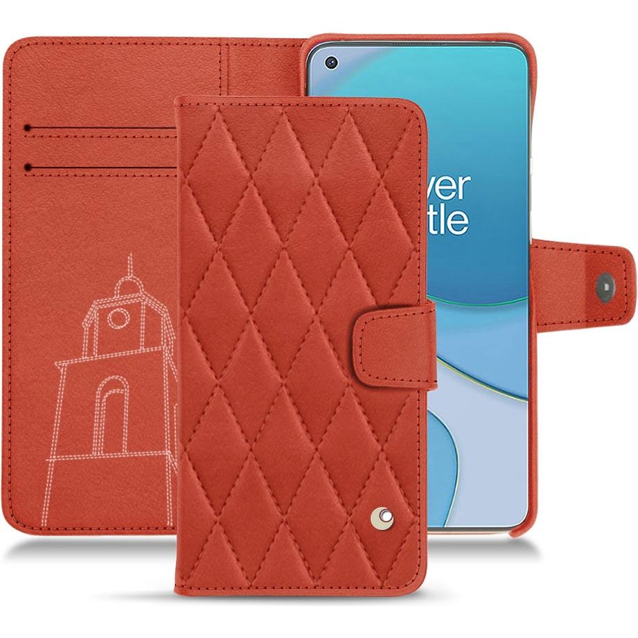 Thumbnail - Noreve Lederschutzhülle Wallet (OnePlus 8T), Smartphone Hülle, Orange