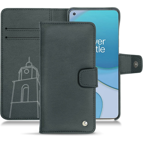 Noreve Lederschutzhülle Wallet (OnePlus 8T), Smartphone Hülle, Blau