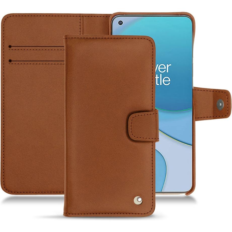 Noreve Lederschutzhülle Wallet (OnePlus 8T), Smartphone Hülle, Braun