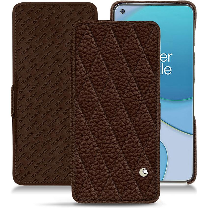 Noreve Lederschutzhülle horizontal (OnePlus 8T), Smartphone Hülle, Braun
