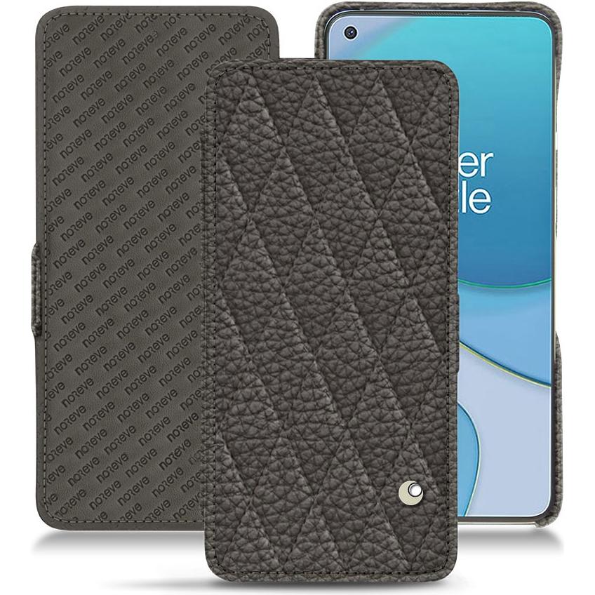 Noreve Lederschutzhülle horizontal (OnePlus 8T), Smartphone Hülle, Grau
