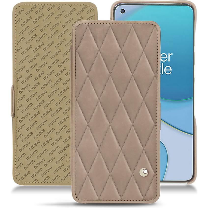 Noreve Lederschutzhülle horizontal (OnePlus 8T), Smartphone Hülle, Beige
