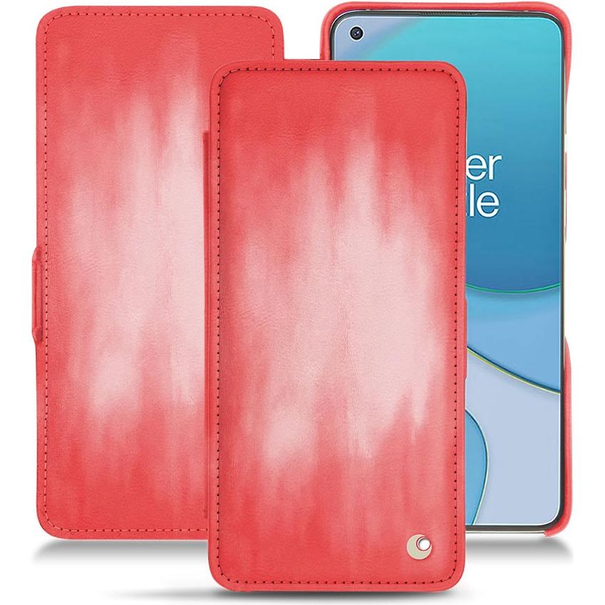 Noreve Lederschutzhülle horizontal (OnePlus 8T), Smartphone Hülle, Rosa