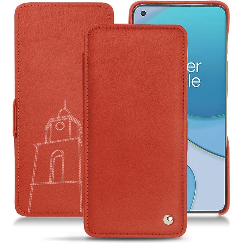 Noreve Lederschutzhülle horizontal (OnePlus 8T), Smartphone Hülle, Orange