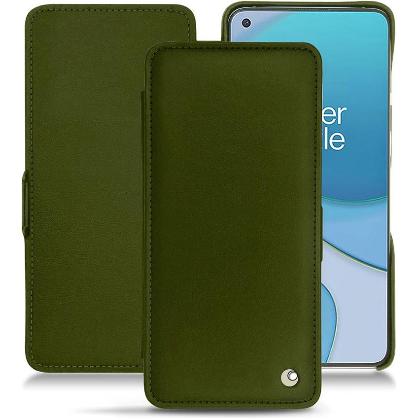 Noreve Lederschutzhülle horizontal (OnePlus 8T), Smartphone Hülle, Grün