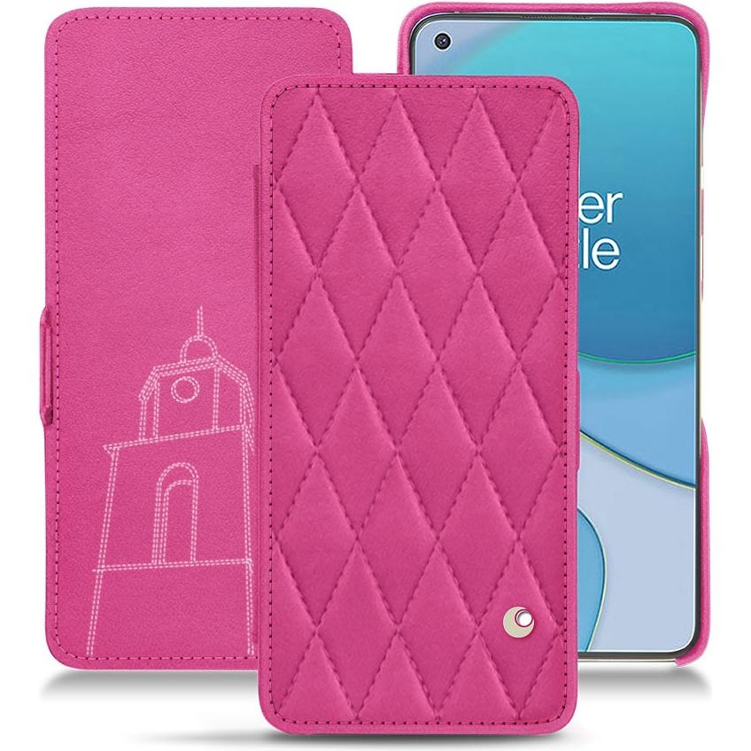 Noreve Lederschutzhülle horizontal (OnePlus 8T), Smartphone Hülle, Rosa