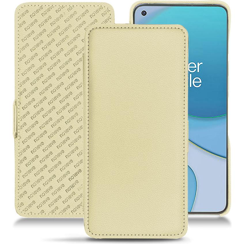Noreve Lederschutzhülle horizontal (OnePlus 8T), Smartphone Hülle, Beige