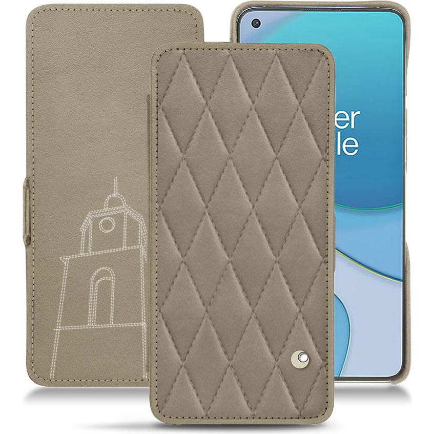 Noreve Lederschutzhülle horizontal (OnePlus 8T), Smartphone Hülle, Beige