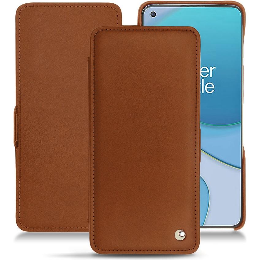Noreve Lederschutzhülle horizontal (OnePlus 8T), Smartphone Hülle, Braun