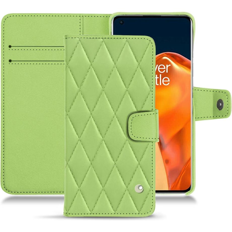 Noreve Lederschutzhülle Wallet (OnePlus 9 Pro), Smartphone Hülle, Grün