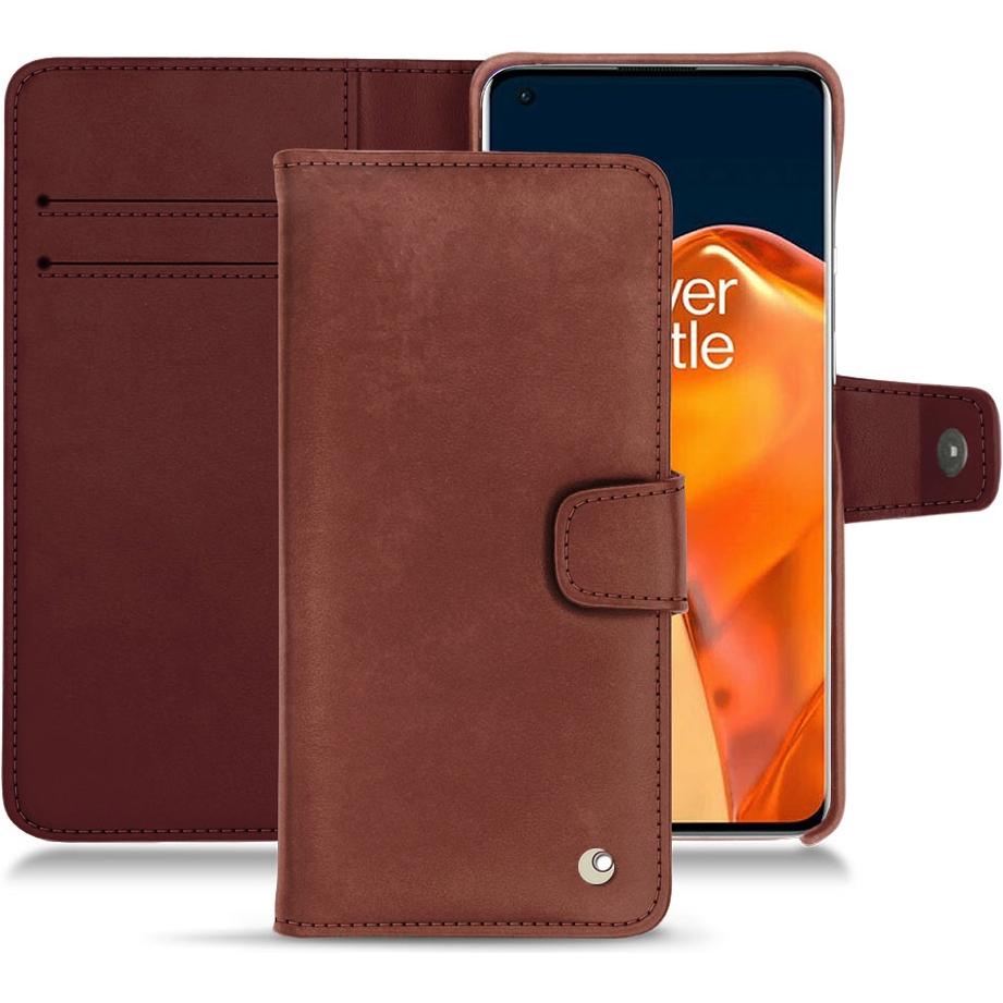 Noreve Lederschutzhülle Wallet (OnePlus 9 Pro), Smartphone Hülle, Rot