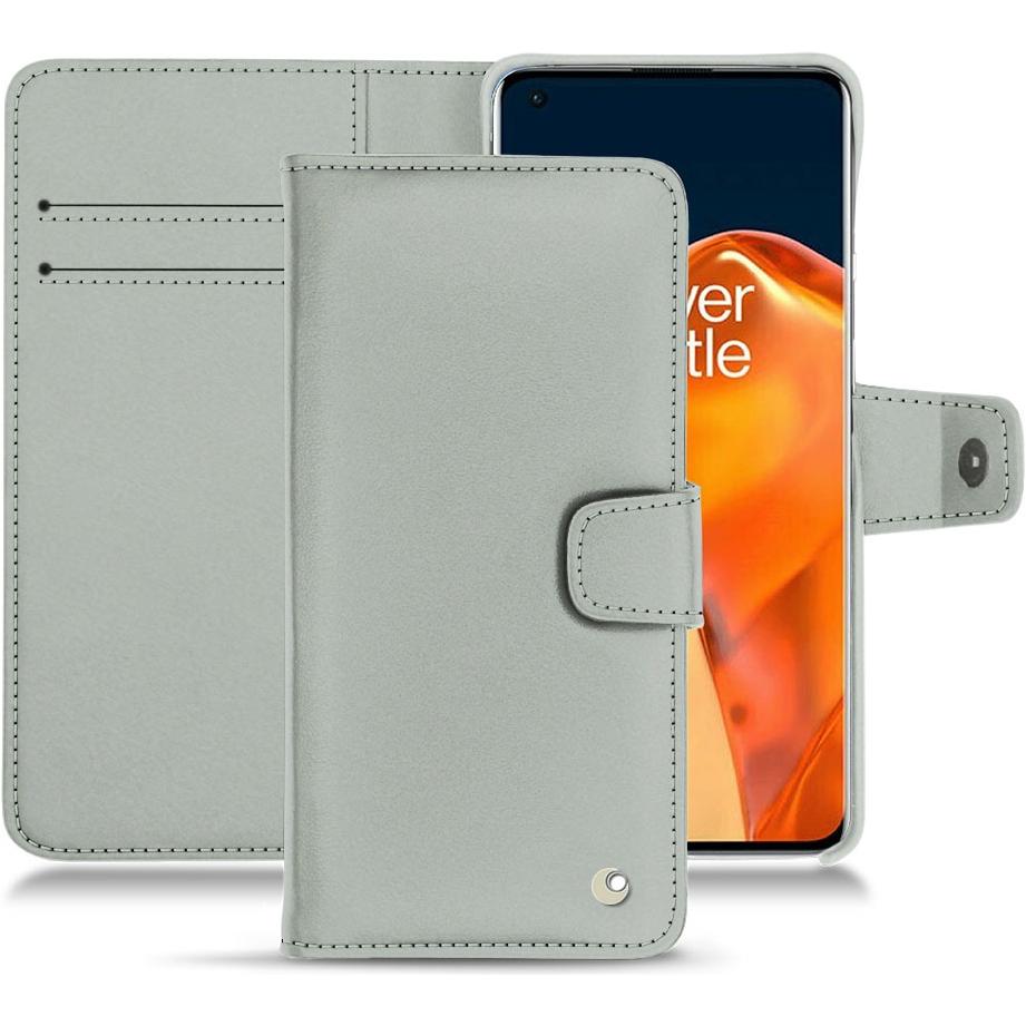 Noreve Lederschutzhülle Wallet (OnePlus 9 Pro), Smartphone Hülle, Grau