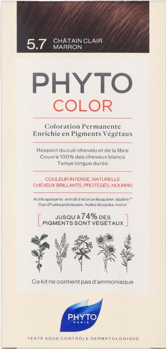 Actual product image Phyto Phytocolor Kit 5.7 (5.7 Brown Light Chestnut)