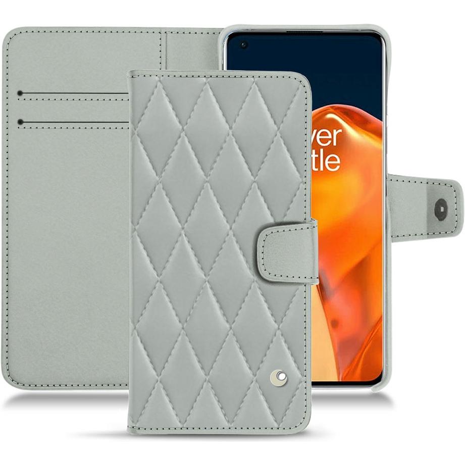 Noreve Lederschutzhülle Wallet (OnePlus 9 Pro), Smartphone Hülle, Grau