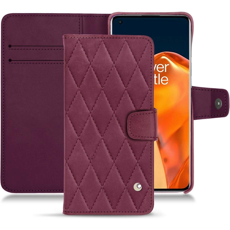 Noreve Lederschutzhülle Wallet (OnePlus 9 Pro), Smartphone Hülle, Violett