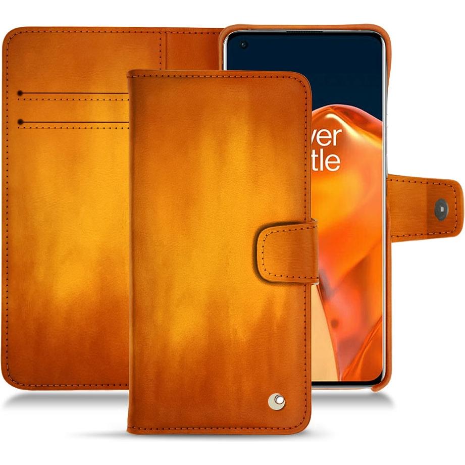 Noreve Lederschutzhülle Wallet (OnePlus 9 Pro), Smartphone Hülle, Orange