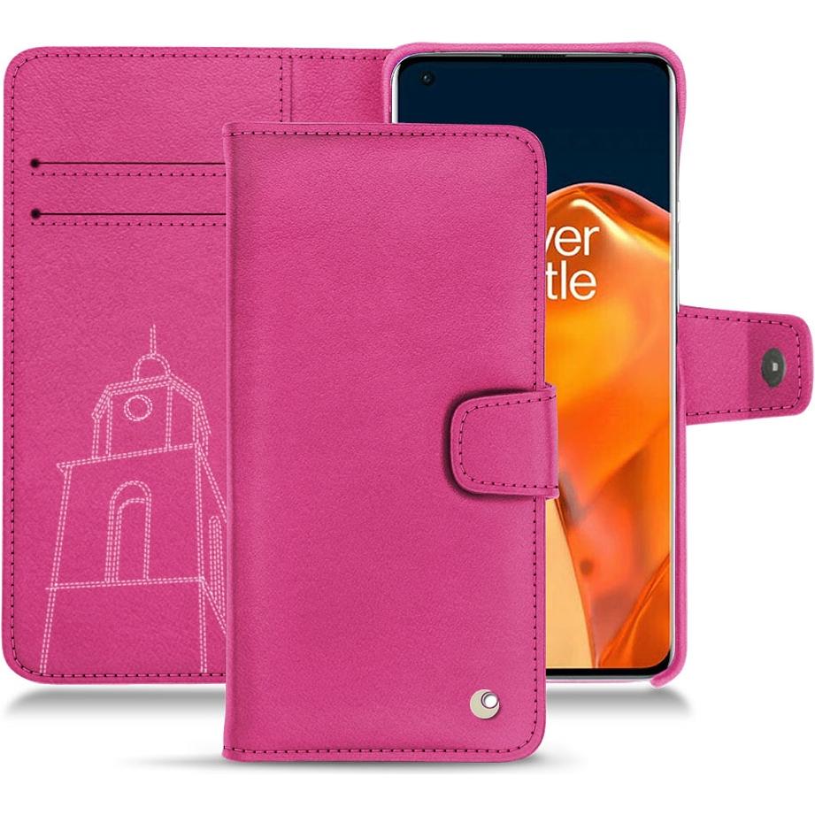 Noreve Lederschutzhülle Wallet (OnePlus 9 Pro), Smartphone Hülle, Rosa