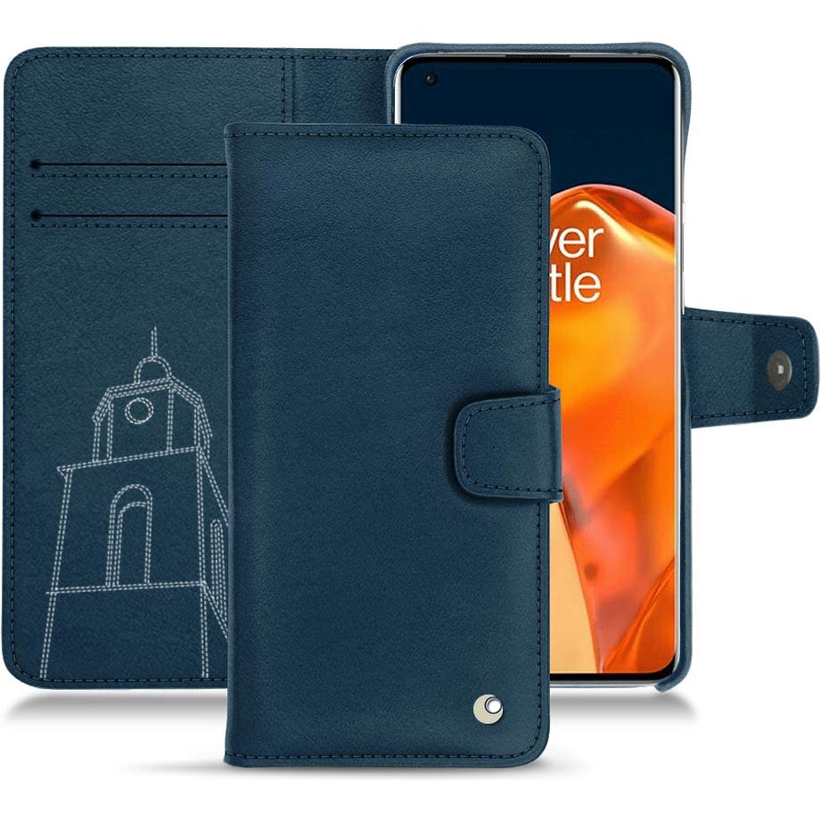 Noreve Lederschutzhülle Wallet (OnePlus 9 Pro), Smartphone Hülle, Blau