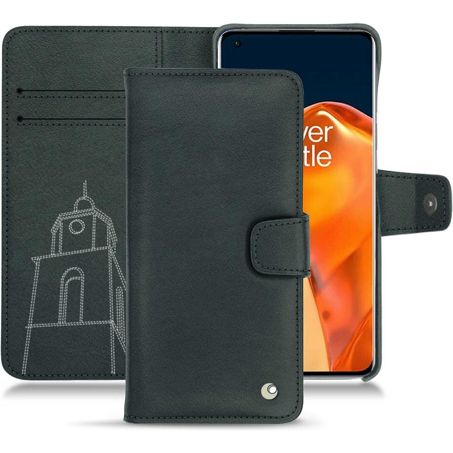Noreve Lederschutzhülle Wallet (OnePlus 9 Pro), Smartphone Hülle, Blau