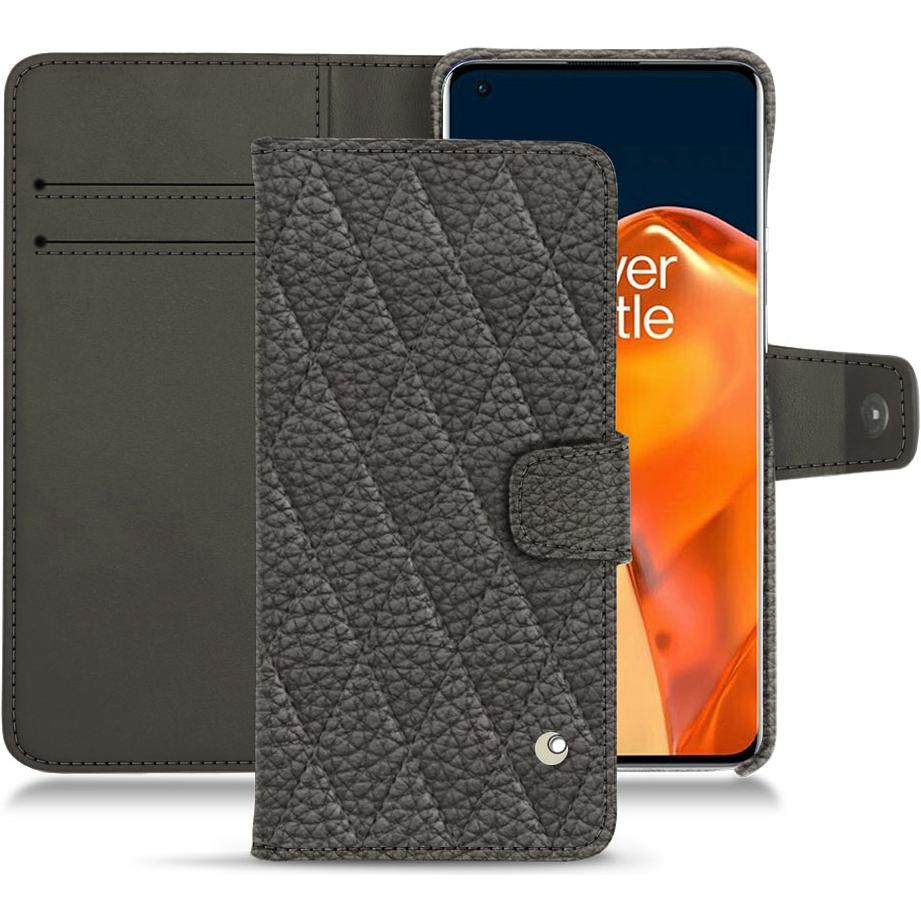 Thumbnail - Noreve Lederschutzhülle Wallet (OnePlus 9 Pro), Smartphone Hülle, Grau