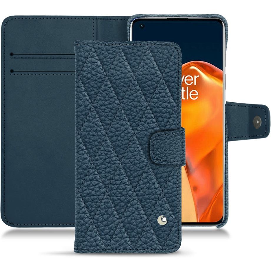 Noreve Lederschutzhülle Wallet (OnePlus 9 Pro), Smartphone Hülle, Blau