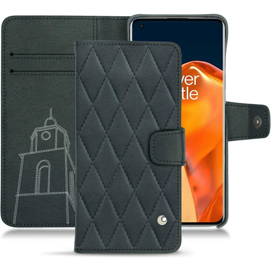 Noreve Lederschutzhülle Wallet (OnePlus 9 Pro), Smartphone Hülle, Blau