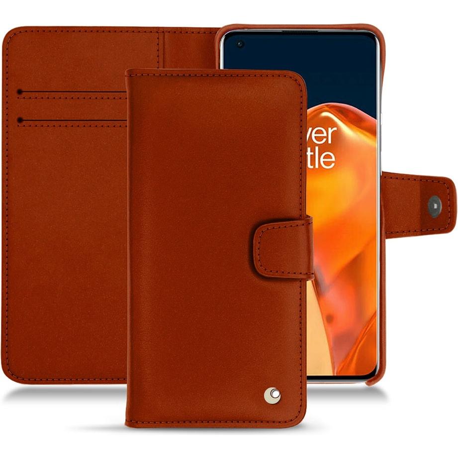Noreve Lederschutzhülle Wallet (OnePlus 9 Pro), Smartphone Hülle, Orange